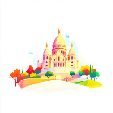 paris illustration heart style colors lines
