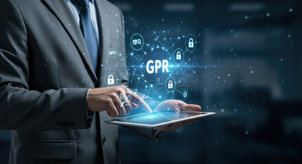  GDPR Compliance: Secure Data, Privacy Protection, and Business Solutions on Tablet - Navigate Regulations, Cybersecurity, Digital Security