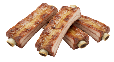 Isolated Grilled ribs