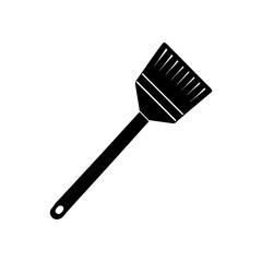  Vector illustration of basting brush silhouette.