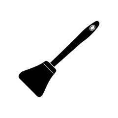  Vector illustration of basting brush silhouette.