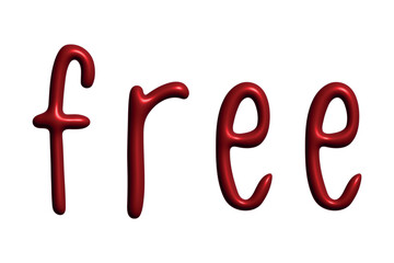 Free lettering 3d word Template for marketing ad, print, web, banner, poster, flyer