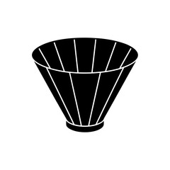 Vector illustration of coffee filter silhouette