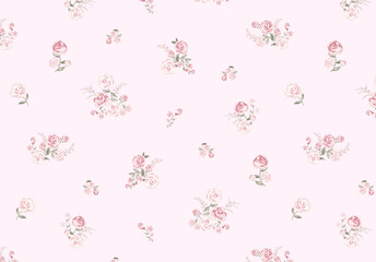 Elegant Hand Drawn Curly and Floral Pattern Illustrations