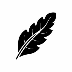 Obraz premium creative and simple minimal details Outline silhouette Simple vector icon leaf illustration 