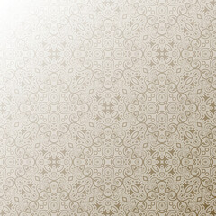 Seamless pattern featuring an intricate, repeating ornamental design in shades of gray