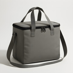 Grey Insulated Lunch Cooler Bag