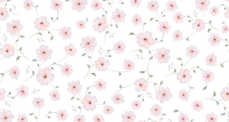 Timeless Hand Illustrated Curly Floral Motif Works