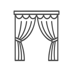 Elegant, decorative curtains with a flowing design, perfect for enhancing any interior space.