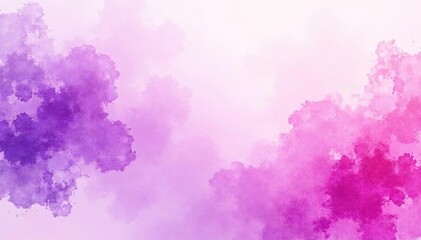 Fototapeta premium Pastel purple watercolor gradient wash, diagonal drips, fractal shapes , vibrant, abstract, background