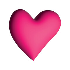 3d heart clipart Single element for design