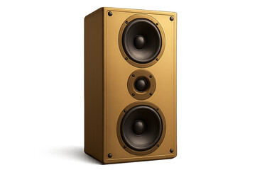 Fototapeta premium A gold audio isolate , transparent background
