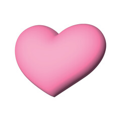 3d heart clipart Single element for design