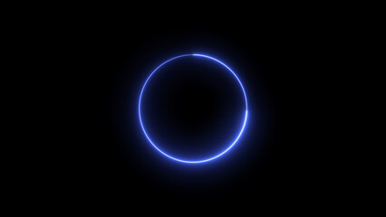 abstract circle loading illustration. black background 4k illustration.