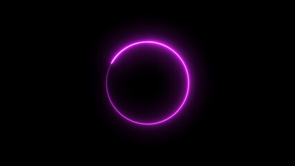 abstract circle loading illustration. black background 4k illustration.