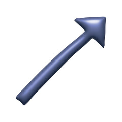 3d arrow symbol. Business clipart. Single element for design