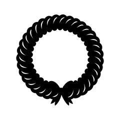 Obraz premium Everyday Hair Tie silhouette vector