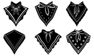 Classic Handkerchief silhouette vector