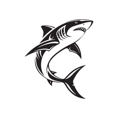 Tribal Great White Shark Illustration