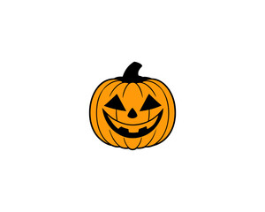 Spooky Halloween Pumpkin Face Vector Cute Jack-o’-Lantern Face for holiday Design and Print Design.