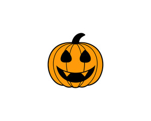Spooky Halloween Pumpkin Face Vector Cute Jack-o’-Lantern Face for holiday Design and Print Design.