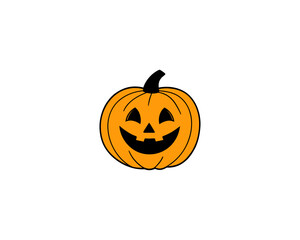 Spooky Halloween Pumpkin Face Vector Cute Jack-o’-Lantern Face for holiday Design and Print Design.