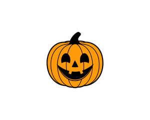Spooky Halloween Pumpkin Face Vector Cute Jack-o’-Lantern Face for holiday Design and Print Design.