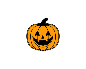 Spooky Halloween Pumpkin Face Vector Cute Jack-o’-Lantern Face for holiday Design and Print Design.