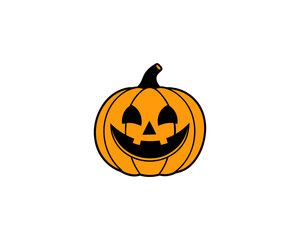 Spooky Halloween Pumpkin Face Vector Cute Jack-o’-Lantern Face for holiday Design and Print Design.
