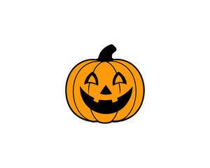 Spooky Halloween Pumpkin Face Vector Cute Jack-o’-Lantern Face for holiday Design and Print Design.