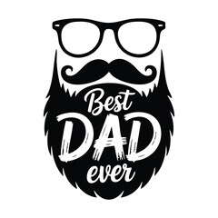 Best Dad Ever Beard Graphic

