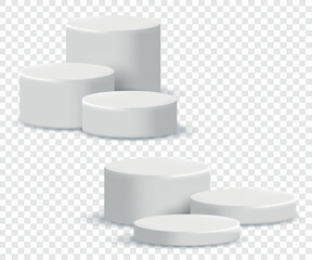 Podiums. Podium templates. Vector image of realistic platforms for any product