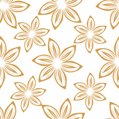 Christmas seamless pattern with berry and pine branch, winter design, hand drawn elements