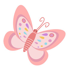pink butterfly illustration