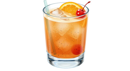Isolated Orange Cocktail