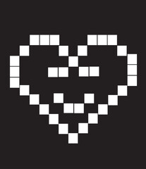 Vector set of pixel art music icons with notes, instruments and audio symbols. 8-bit retro pixel vector art	