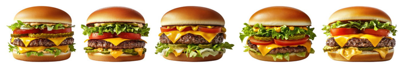 PNG Juicy burgers with cheese transparent background.