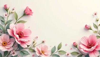 Obraz premium Delicate, small-scale floral print on light background, vintage, fabric, subtle