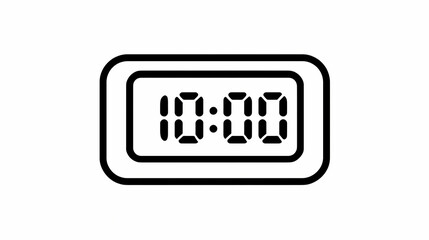 Simple Black Outline Digital Cooking Icon Culinary Technology Symbol Modern Kitchen Gadget Illustration Minimalist Food Preparation Graphic Design Element
