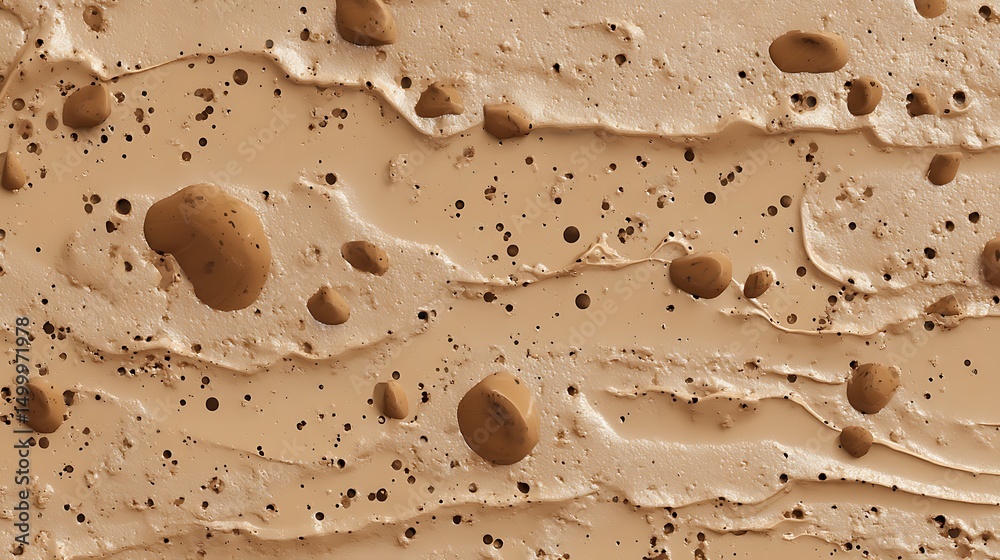 Poster Mud drops and smears with chunky texture isolated