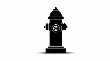 Fantasy Black Vector Icon Fire Hydrant Simple Design Water Source Emergency Symbol Firefighting Equipment Public Safety Graphic Element Clean Vector Illustration

