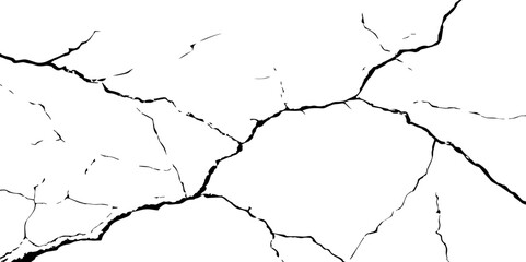 Obraz premium Dry cracked soil texture background. White background vector.The white background features irregular patterns resembling parched earth. Cracked white background with a dry, textured style. 