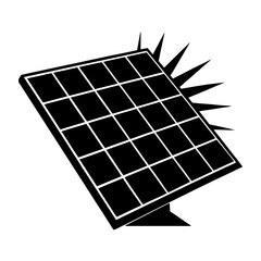 solar panel silhouette vector