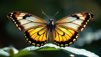 Fototapeta premium Exquisite Monarch Butterfly Close-up in High Definition