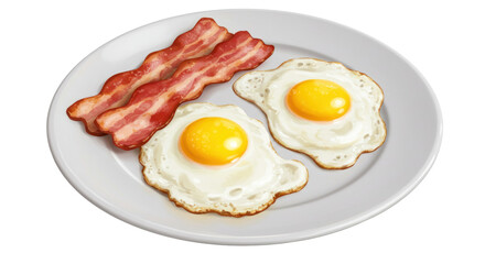 Isolated Bacon and Eggs