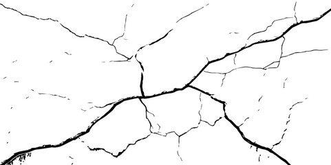 cracked ground, ground distress texture, damage texture, Black grunge effect on white background,  scratch texture, grunge texture for overlay design extra effect, 
