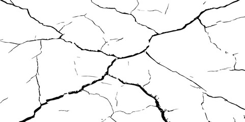 cracked ground, ground distress texture, damage texture, Black grunge effect on white background,  scratch texture, grunge texture for overlay design extra effect, 
