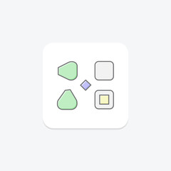 Item Selector Buttons, vector, pixel perfect, illustrator file