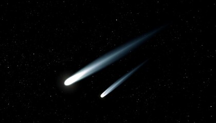 Twin Comets with Space, and Night Sky.
