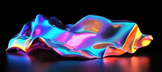 Abstract iridescent liquid form